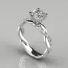 Anillo de diamantes nuevo de venta caliente chapado en oro rosa de 18 quilates chapado en plata anillo de diamantes anillo para fabricantes de anillos de boda al por mayor
