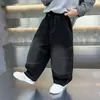 Ropa de Primavera y Otoño para Niños Costuras de Contraste Pantalones de Mezclilla Estilo Coreano Pantalones Casuales Modernos y Atractivos para Niños Pantalones Versátiles para Niños Pequeños y Niños Pequeños Comercio Exterior