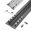 Riel para cortina doble de aleación de aluminio personalizado, riel deslizante para sala de estar, servicio pesado, accesorios de riel recto, barra de cortina silenciosa