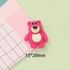 Cartoon urso de morango ballet coelho diy cola de malha saco de telefone caso sapato fivela hairpin resina jóias acessórios