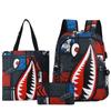 Mochila Criativa Distinta Estilo Coreano Mochila Tubarão Jovem Tendência da Moda Masculina Estudantes do Ensino Fundamental e Médio Campus Harajuku