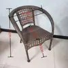 Mesa y Sillas de Ocio para Balcón Juego de Tres Piezas Combinación Mesa y Sillas de Ocio para el Té Sillas de Mimbre para Patio Mesa y Sillas de Mimbre para Exteriores
