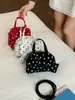 Nova Bolsa de Mão com Laço de Bolinhas 2026 para Mulheres, Bolsa de Ombro Transversal Fashion e Versátil, Bolsa Quadrada Pequena Simples para o Dia a Dia