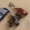 Llavero de Coche de Ciervo de Gama Alta Premium, Seguro y Propicio, para Hombres y Mujeres, Lanyard Llavero de Buena Suerte