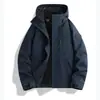 Jaqueta corta-vento de grafeno Roupa de trabalho Estampa de logotipo personalizada Outono Inverno Três em Um Revestimento de fleece Roupa externa corta-vento Construção de equipe Roupas de trabalho