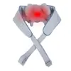 Novo xale de massagem para trapézio e coluna cervical, amassando e massageando, massageador de pescoço elétrico recarregável com compressa quente