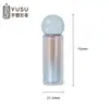 Tubo de Brillo de Labios Estilo Coreano 3ml Iridiscente Electrochapado con Cabezal de Pincel de Terciopelo Plástico Cabeza Redonda Tubo de Barro para Labios Contenedor de Maquillaje de Belleza