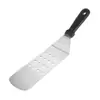 Espátula de Aço Inoxidável, Espátula para Grelhar, Espátula para Teppanyaki, Espátula de Cozinha, Espátula para Bife, Espátula Pequena com Fendas, Conjunto de Ferramentas para Churrasco, Resistente a Altas Temperaturas