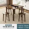 Mesa plegable de madera maciza para uso doméstico, mesa de comedor para apartamentos pequeños, mesa de comedor cuadrada, mesa de comedor simple, mesa cuadrada de bambú para estudio