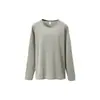 Roupas Masculinas Jie Zhan Madrid Camiseta de Linho de Manga Longa 26 Produto Novo de Outono Estilo Old Money Lyocell Solta Gola Redonda Top