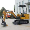 08 Escavadeira Hidráulica Pequena Equipamento de Trituração e Escavação Interna Estufa Reforma de Terras Agrícolas Máquinas de Construção de Terraplenagem