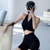 Roupa esportiva com protetor de peito verão fino ao ar livre corrida matinal lindo colete feminino verão pescoço pilates fitness camiseta com decote em v para mulheres