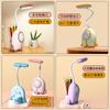 Nuevo y adorable portalápices con forma de cohete, protección para los ojos, lámpara LED de dibujos animados para dormitorio, lectura, carga creativa, regalos para estudiantes, venta al por mayor