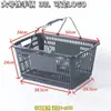 Cesta de la compra para supermercado, caja de compra, cesta de mano, plástico engrosado, para comprar verduras en casa, tamaño grande, cesta para snacks de centro comercial, tienda de conveniencia