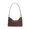 Bolso de mano de alta gama estilo Miu, bolso de mujer de espiga tejido a la moda, bolso de hombro para debajo del brazo, bolso de mano hobo, bolso para lonchera