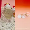 Colgante de peluche Chiikawa Usagi de oro puro 999, serie oreja de conejo, un artículo popular en las transmisiones en vivo de Douyin para atraer clientes