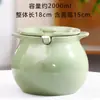 Contenedor de Grasa de Cerdo Olla de Aceite de Cocina Tarro Cerámico para el Hogar con Tapa Resistente a Altas Temperaturas Tarro Grande para Aceite de Chile y Condimentos