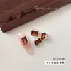 Accesorios K9 crystal rectangulares largos apilados con pedrería para arte de uñas, rosa claro brillante, azul, rojo rosa, sin base, pequeñas bolas de pedrería apiladas para arte de uñas tipo caramelo de roca