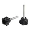Tornillos Británicos y Americanos Apretables a Mano Acero Inoxidable Flor de Ciruelo de Cinco Puntas Mango de Plástico Ajustable Tornillos con Cabeza de Goma M3M4M5M6
