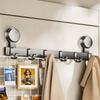 Gancho de ventosa fuerte para cocina y baño, colgador multifuncional para puerta sin perforaciones, aluminio espacial, gancho para abrigos de baño