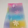 Tela de Malla con Flores de Seis Pétalos, Estilo Fresco y Sencillo, Bordado Multicolor, Tela para Bordar Vestido Macarrón Disfraz de Escenario