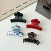 Pinza para el Cabello de Flor de Acetato de Tamaño Mediano para Mujer, Estilo Elegante Francés, Pasador con Bloques de Color, Accesorio para el Cabello con Pinza de Tiburón para la Parte Posterior de la Cabeza, Sensación de Alta Gama