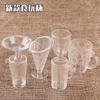 Pegamento crema directo de fábrica mini taza arcilla ultraligera comida para jugar taza vajilla 6 juegos de material diy hecho a mano