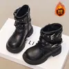 Botas para Niña Botas Martin 2026 Otoño Zapatos Infantiles Niños Zapatos de Algodón con Felpa Negra Botas Cortas Botas de Nieve Cálidas Botas de Media Caña