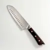 Faca de Chef de Aço Inoxidável Transfronteiriça com Cabo de Madeira Colorido 7 polegadas Faca de Cozinha Doméstica Faca para Frutas e Vegetais Faca de Cozinha para Chef