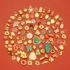 Yiwu Boas Mercadorias Tendência Nacional Esmalte Gotejado Dourado Fosco Estilo Misto Acessórios Artesanais DIY Material Acessórios Pingentes que Retêm a Cor