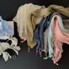 Novo Lenço Longo de Seda Leve Cor Sólida Primavera/Verão 2026 para Mulheres, Estilo Coreano, Fita para Cabelo Decorativa Versátil Tendência