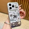 Funda de Teléfono con Soporte de Espejo con Patrón de Cachorro a Cuadros Japoneses Compatible con iPhone 18 Apple 17 Pro Max Funda Protectora