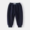 Pantalones de Chándal Casuales de Otoño e Invierno Fáciles de Ajustar en la Cintura Moda Cálida Forrados de Polar Pantalones Deportivos Sueltos de Calle para Chicos