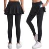 Falda Deportiva de Nylon con Sensación de Segunda Piel para Mujer, Falda Pantalón de Yoga de Cintura Alta Levanta Glúteos para Otoño e Invierno, Adecuada para Entrenamiento al Aire Libre, Falda de Fitness de Secado Rápido