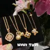 Joyería Italiana Retro Cepillada Bolsa de la Suerte Corazón Bolsa de Dinero Colgante Collar Lujo Accesible Gama Alta Collar con Colgante de Flor Estrella