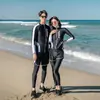 Nuevo Traje de Buceo Estilo Coreano Pareja Femenina Manga Larga Traje de Baño Medusa Hombres Dividido Cremallera Pantalones con Protección Solar Traje de Snorkel