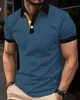 Camisa Polo de Verano para Hombre de Manga Corta con Estampado 3D Europeo y Americano Transfronterizo Camisa Polo Casual de Negocios