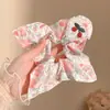 Pañuelo Cuadrado con Lunares Crema y Lazo, Goma para el Cabello para Mujer, Cuerda para el Cabello Versátil Estilo Bosque de Alta Gama, Banda de Goma Duradera, Diadema de Intestino Grueso