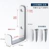 Gancho para ropa individual de hierro forjado, gancho individual creativo de metal para baño, puerta de inodoro, perchero trasero, gancho de pared negro, accesorios de gancho