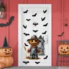 Pegatinas de Pared Temáticas de Halloween con Murciélagos, Arañas, Calabazas, Enredaderas de Rosas, Etc., para Decoración de Fondo Festivo de Tiendas y Hogares