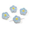 Acrílico Gotejamento de Óleo Flor de Cinco Pétalas Contas Feito à Mão Artesanal DIY Pulseira Colar Joias Acessórios Decorativos