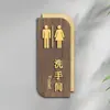 Señales Verticales de Baño Doble Cara para Hombres y Mujeres, Indicadores de Baño, Señales de Madera para Puerta de Baño de Hotel