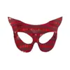 Máscara de gato con orejas de lentejuelas para carnaval transfronterizo, accesorio de máscara veneciana de media cara, máscara para mujer, antifaz