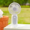 Ventilador Mini Portátil Nuevo Modelo Transfronterizo con Base para Estudiantes, Ventilador de Mano Versátil, Regalo, Recargable por USB