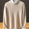 Suéter de Cachemira Baicai de Terciopelo con Cuello Redondo Bajo para Hombre, Jersey de Punto Casual de Negocios, Capa Base de Punto, Suéter Nuevo de Lana Otoño Invierno