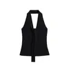 Top Interior de Tirantes Ajustado con Escote en V Estilo Francés para Mujer, Nuevo Modelo Verano 2026, Ropa Exterior, Maduro y Elegante, Impresionante Top Pequeño