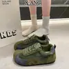 Zapatillas deportivas redondas de piel para mujer que hacen que los pies parezcan más pequeños, con suela blanda y cómodas, calzado deportivo casual versátil