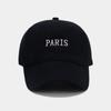 Estilo britânico Novo PARIS Boné Bordado Mulheres Moda Outono Simples Boné de Beisebol Soft Top Boné Estilo Americano Moderno