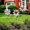 Placa de Jardim para Dia dos Namorados Transfronteiriça com Corações Doces Coloridos, Placa de Decoração de Jardim com Luzes