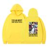 Comercio exterior transfronterizo otoño e invierno Nuevo American High Street Kanye hombres y mujeres con letras de grafiti de figura de parodia sudadera con capucha